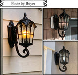 Dusk to Dawn Sensor Outdoor Wall Light Fixtures Black Roman 17.71" H Exterior Wall Lantern Waterproof Sconce Porch