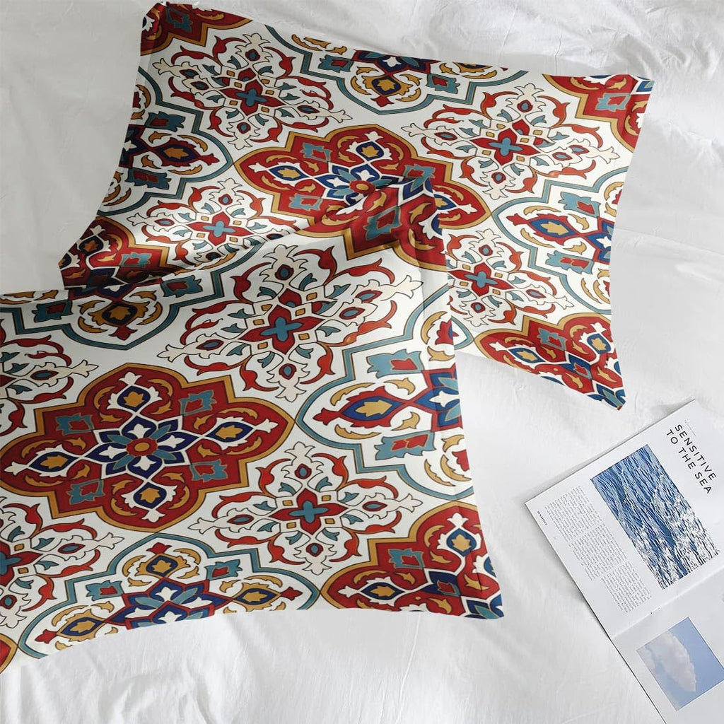 Full Comforter Set, 3 Pieces Moroccan Boho Bedding, All Season