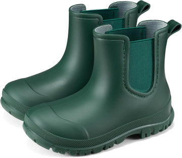 Toddler Rain Boots for Boys Girls Kids Waterproof Rubber Shoes