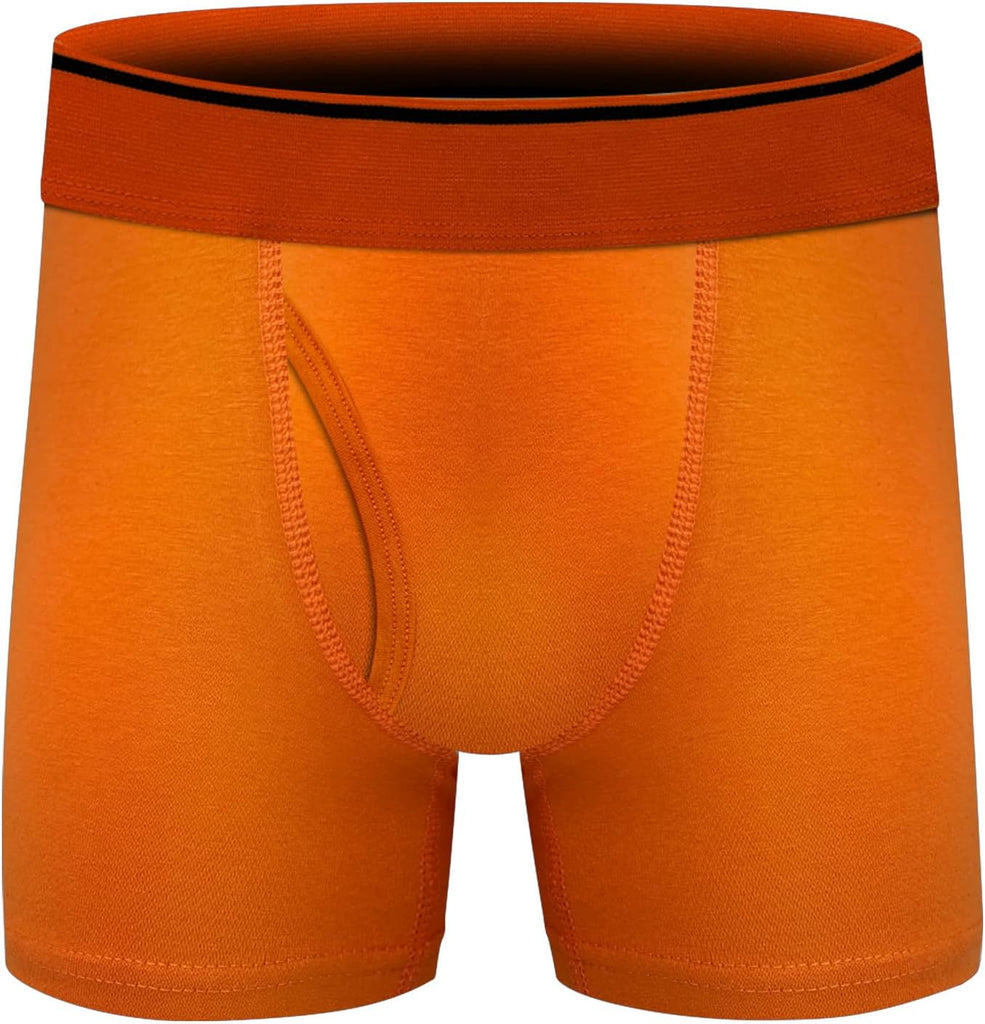 Boys Cotton Boxer Briefs Underwear Mesh Performance Sport Boxer Briefs for Big Boy with Fly 5 Pack
