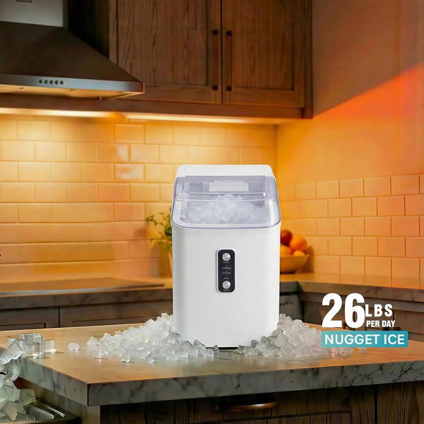 Nugget Ice Makers Countertop, Portable Nugget Ice Machine, Ready in ...