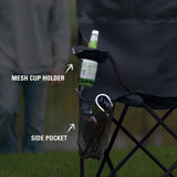 Portable Camping Chair with 4-Can Cooler, Cushioned Seat & Back with Side Pockets & Cup Holder, Carry Bag Included, Great for Camping, Tailgating - Image 8