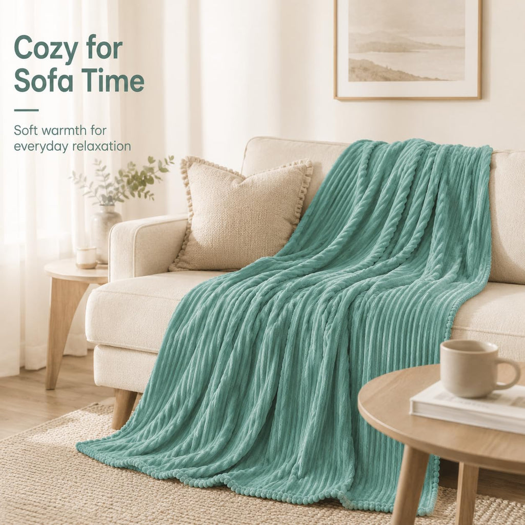 Electric Heated Blanket, Flannel, Twin 62x84in, Bean Green