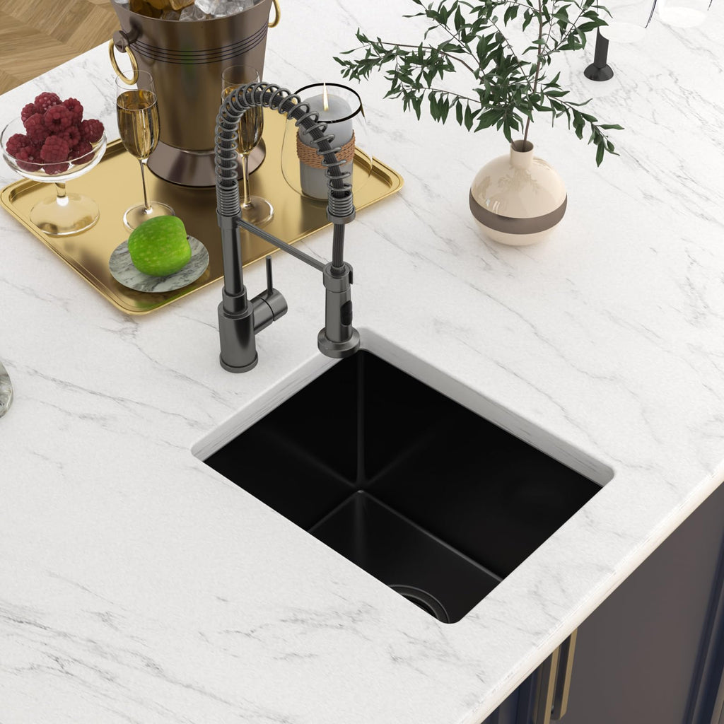 12 Inch Gunmetal Black Undermount Bar Sink