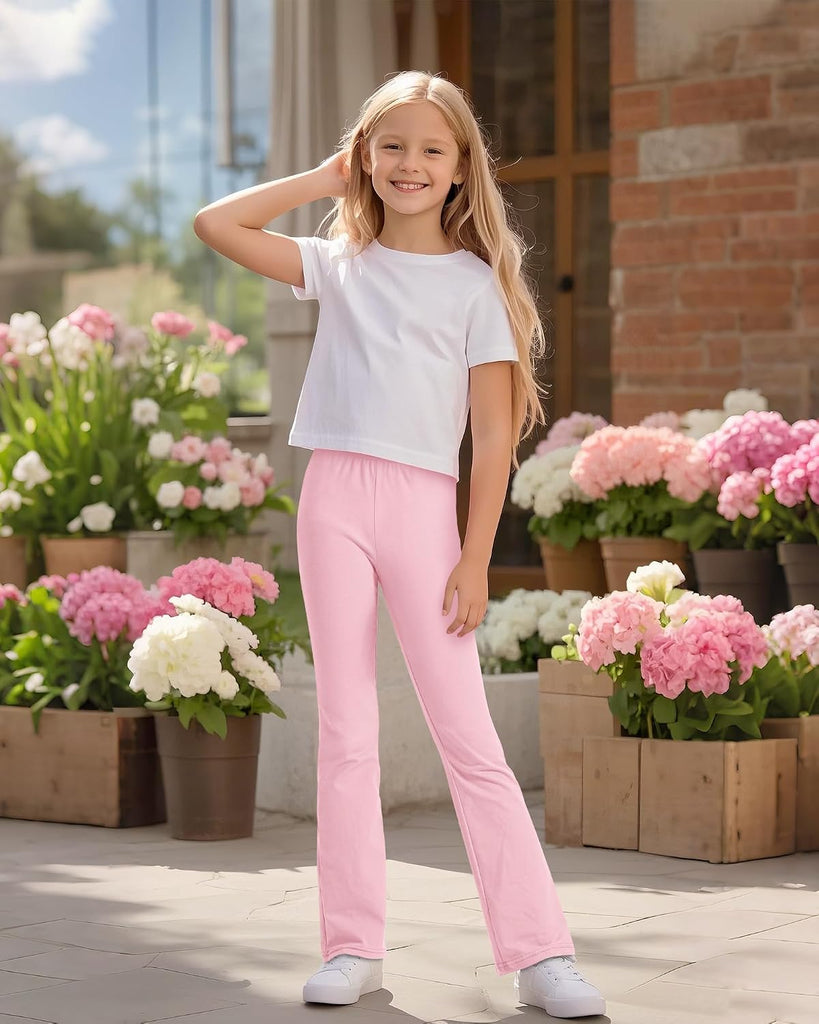 Girls Flare Leggings Kids Casual Bell Bottom Pants for Teen Girls