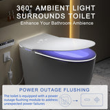 Luxury Smart Toilet with Foam Shield Auto-Open/Close Lid,One Piece Bidet Toilet Heated Seat for Bathrooms