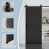 36 in. x 84 in. Sliding Barn Door Modern Door with 6FT Hardware Kit Icluded, Hollow-core Chevron Int