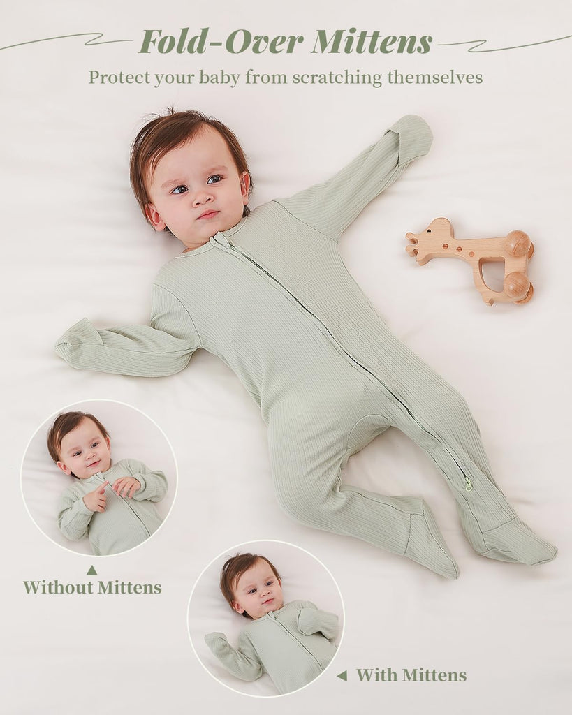 Footie Pajamas with Mitten Cuffs