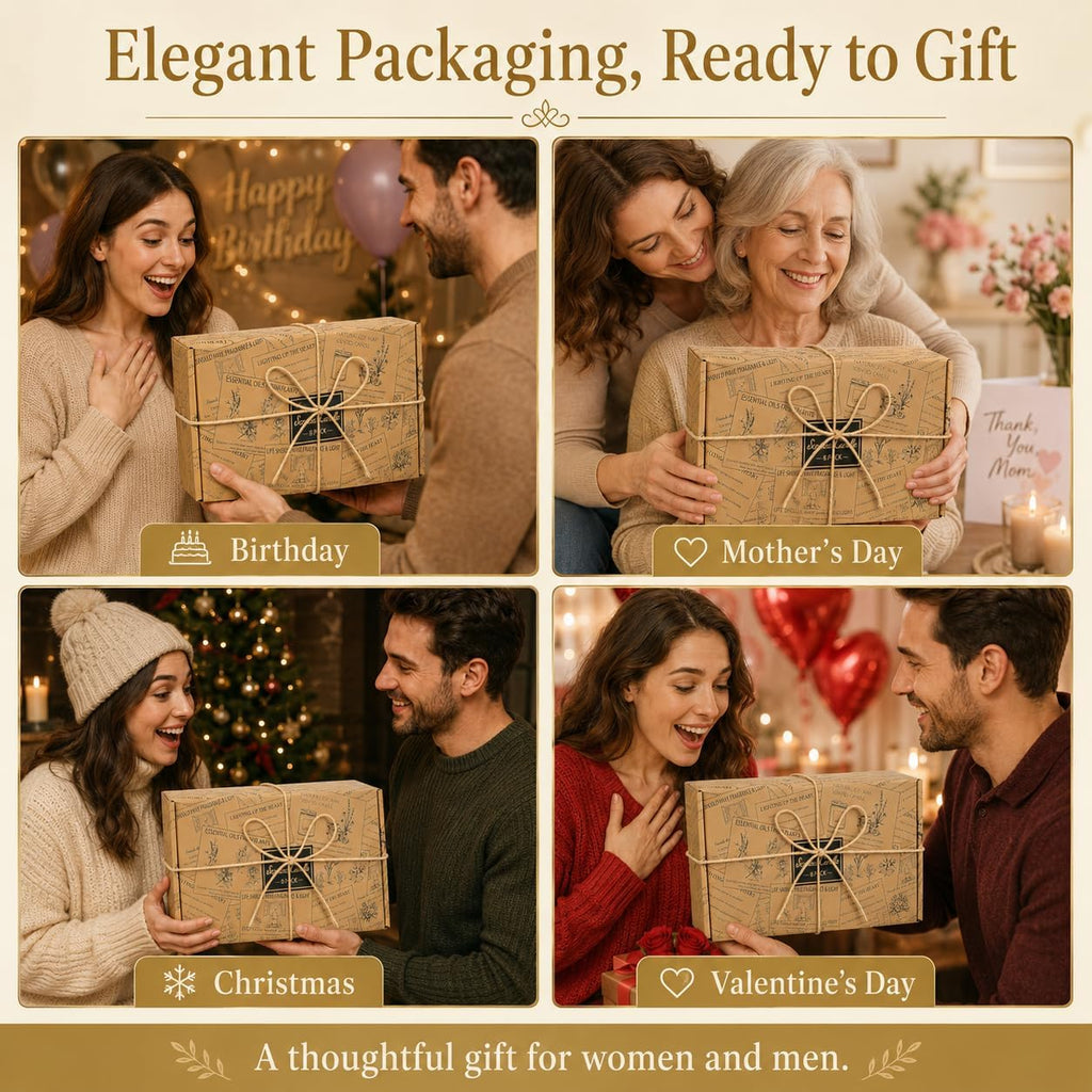 Scented Candles, Natural Soy h Elegant Packaging - Reassuring Gifts for Women and Men, Suitable - Set of 8