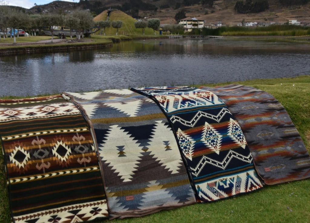 Wool Blanket, Throw Size 78 x 47, Reversible 2 in 1, Thick and Ultra Soft, Hypoallergenic, Non-Itchy, Handmade in