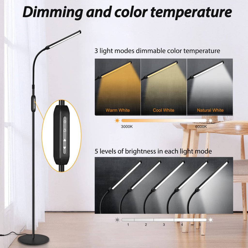 Led Floor Lamp for Eyelash Extensions Standing Floor Lamps Eyelash lamp Tattoo Light Reading Lamp Makeup Lash Light