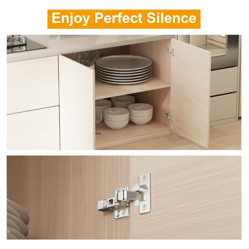 20Pcs Frameless Soft Close Inset Cabinet Hinges 50% Faster Install