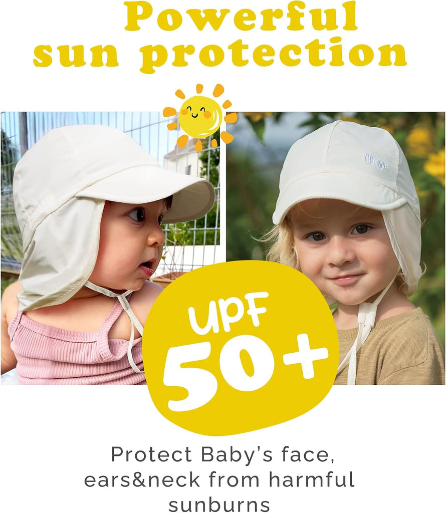 Baby Sun Hat with Neck Flap UPF 50+ Toddler Quick Dry Swim Hat