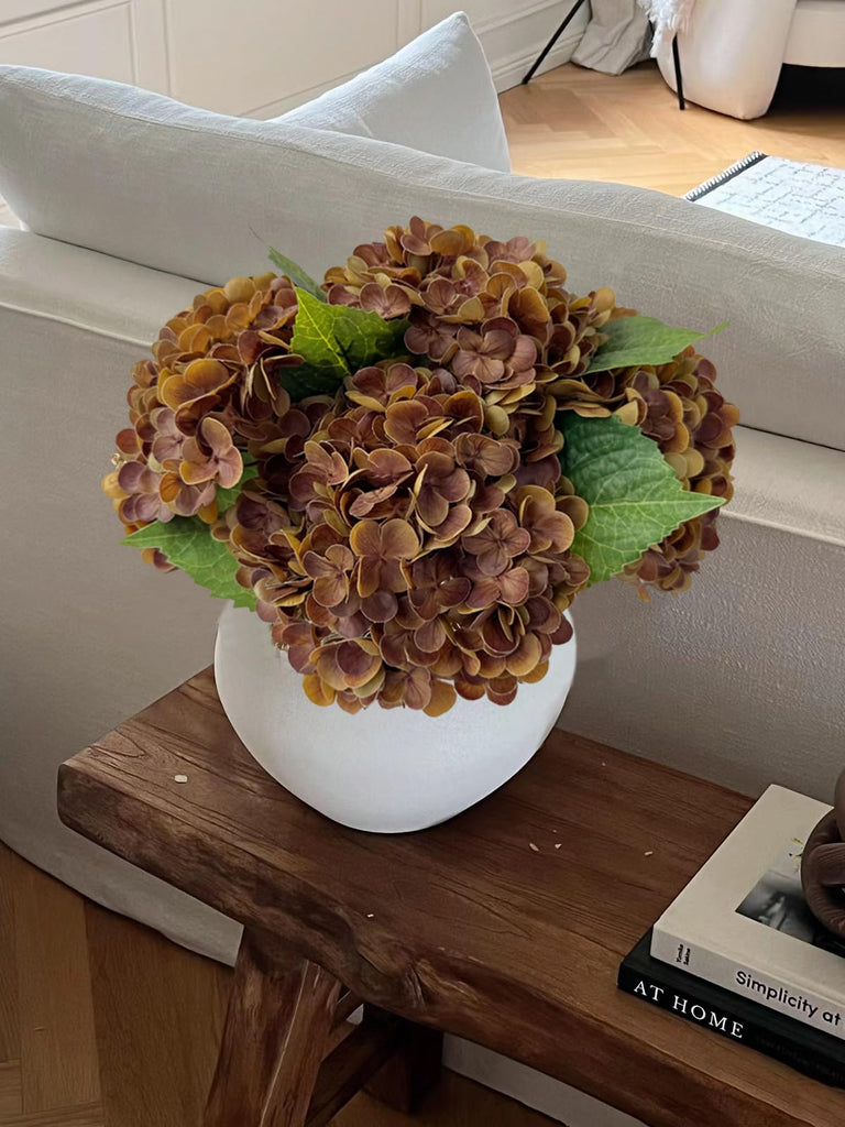 3 PCS Brown Artificial 21'' Real Touch Faux Latex Bronze for Tables Centerpieces Boho Fake for Vintage Home Kitchen