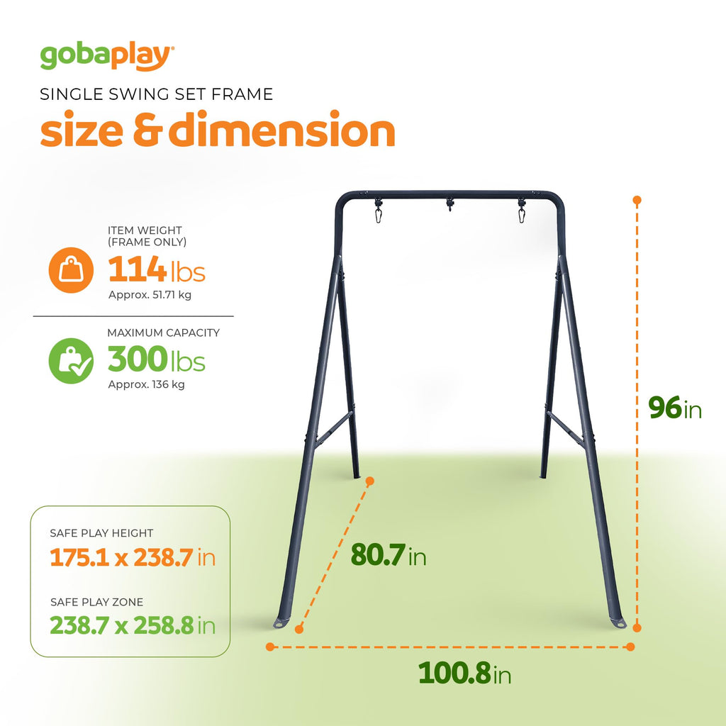 TitanFlex Outdoor Adventure Swing Set with 8 Ft Frame Extension