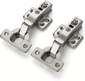 60 Pack 30 Pairs European Kitchen Cabinet Hinges Soft Close Full Overlay Door Heavy-Duty Frameless Adjustable Concealed
