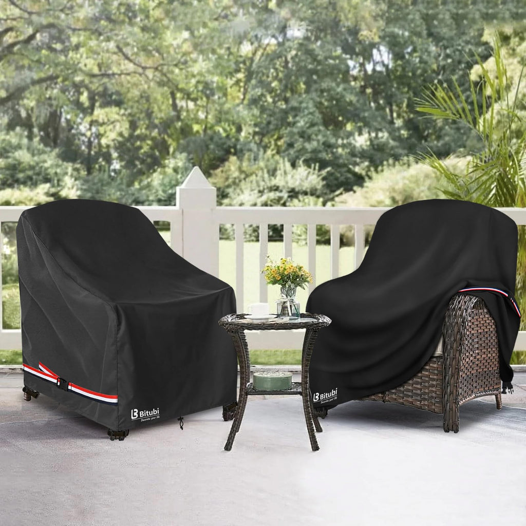 Waterproof, Lounge Deep Seat Cover Fits Up to 32W x 34D x 34H inch, Heavy Duty Outdoor Lawn Patio Furniture Cover (2
