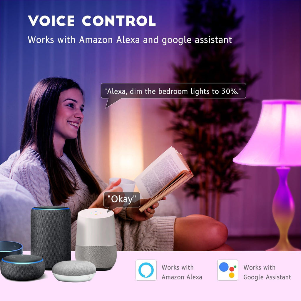 Bright BR30 13W High-Lumen Smart Flood (1300LM, 100W Eq.), Full Spectrum 2700K-6500K with Smooth Dimming, WiFi