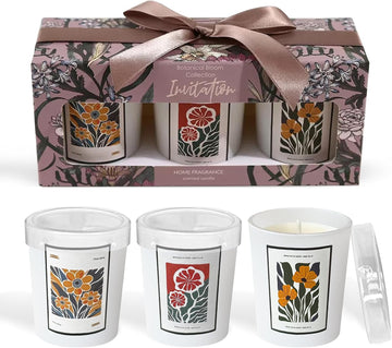 Scented Candle Gift Set, Aromatherapy Candles with Natural Soy Wax - Set of 3