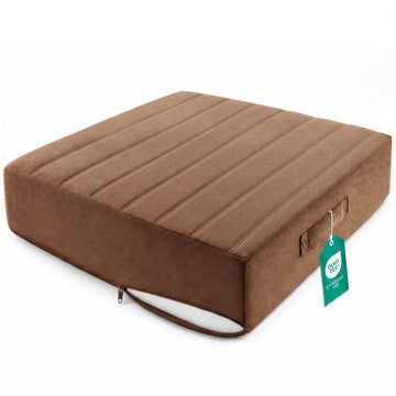 Floor Pillow for Adult, Large Meditation Cushion, 22×22×5 Inch Coffee