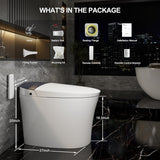 Smart Toilet with Bidet Built in, Heated Bidet, Auto Open/Close Lid, Foot Sensor Operation, Instant Warm Water