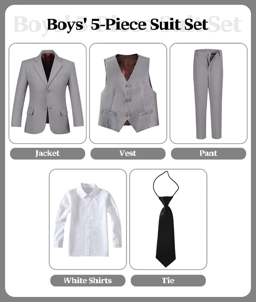 Boys Suit Kids Dress Clothes Wedding Ring Bearer Outfit Formal Wear