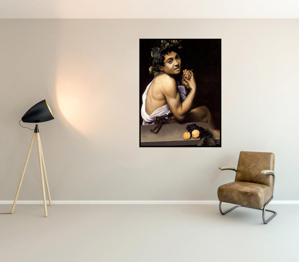 Caravaggio Canvas Wall Art Sick Bacchus Poster Retro Character Painting Print Room Aesthetic Decoration Suitable