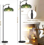 Glass Floor Lamp,Gold Dimmable Standing Lamp with Remote