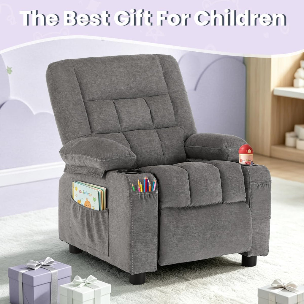 Kids Recliner Chair Reclining Toddler Push Back Sofa Ages 3-12