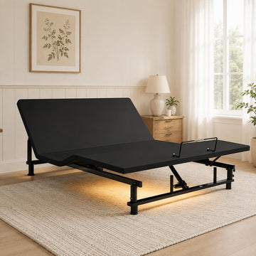 King Adjustable Bed Frame with Head & Foot Incline, Electric Base