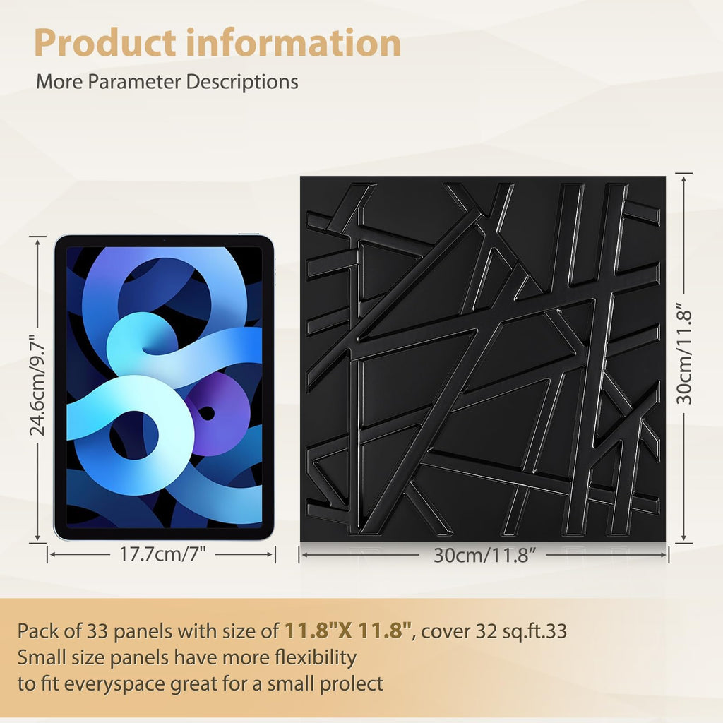 30 Pack 3D Wall Panel for Interior Wall Décor, PVC Flower Textured Wall Panels Bedroom Hotel Office, 11.8"x11.8"