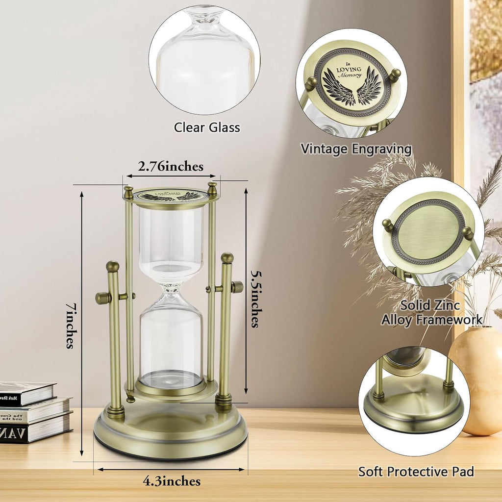 Rotating Hourglass Cremation Urns for Adults - Memorial Keepsake Mini Urns