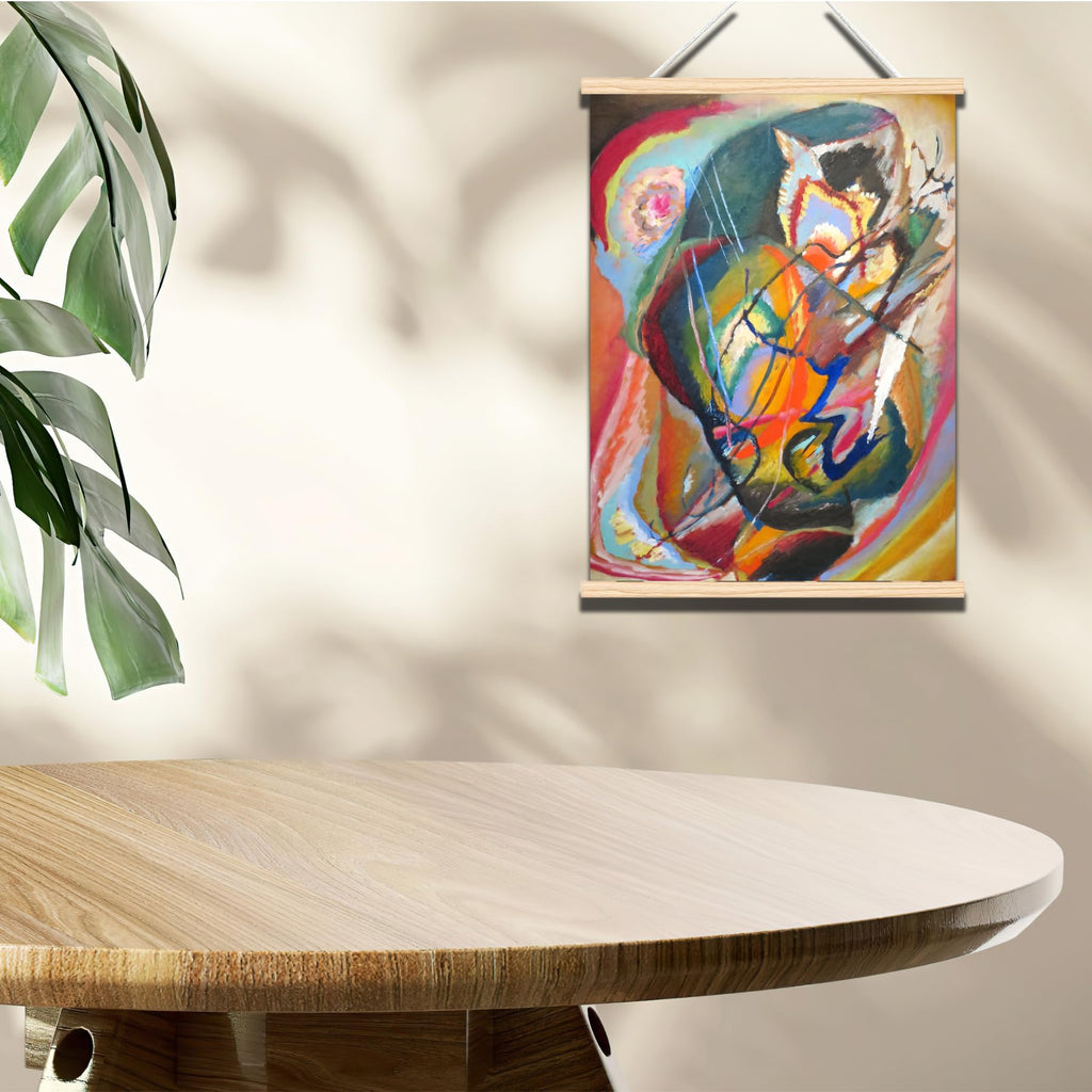 Wassily Kandinsky wooden hanging art- Untitled Improvisation Iii' Art Print Wall Hanging - Classic Impressionist