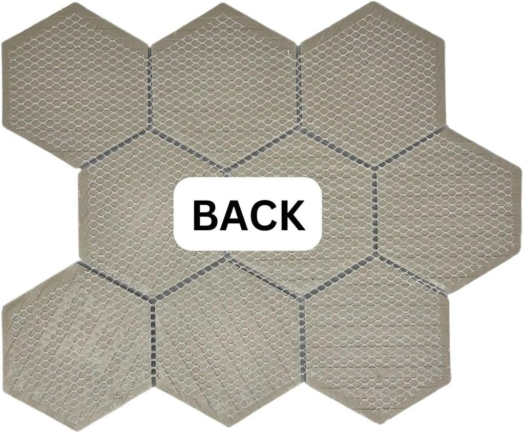 Milano 4" Calacatta Gold Look Hexagon Porcelain Tile Matte Finish for Floor Wall Kitchen Backsplash Bathroom Shower