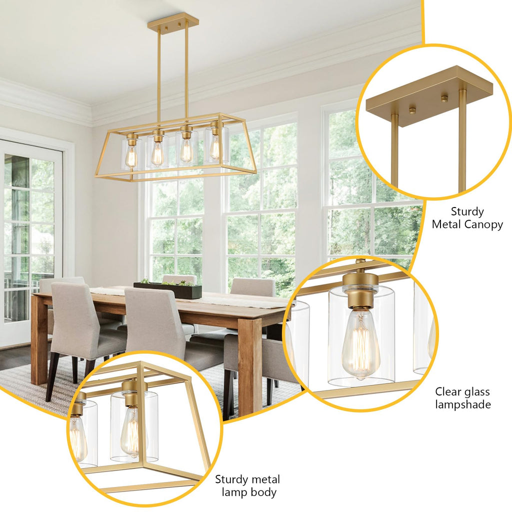 Gold Chandeliers Island Light Fixture