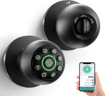 Fingerprint Door Lock Biometric Keypad Smart Door Knob | Bedroom Passcode Handle, Home Office