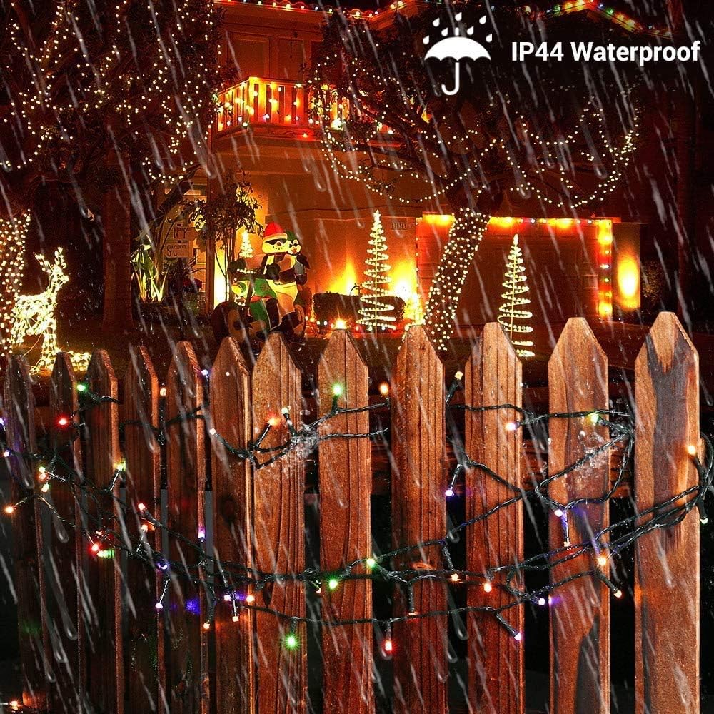 Christmas Tree Lights, 200 LED 65.67ft Color Changing Christmas Lights with Remote, 11 Modes Warm White & Multicolor