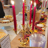 5 Arm Gold Candelabra, Candelabra Candle Holder, 10 Inch Tall Candlesticks Holder, Elegant Taper Candle Holder
