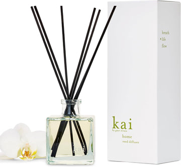 Reed diffuser - a fresh, beautiful, light gardenia scent wrapped in white exotics, 6.75 fl oz | long lasting, serene