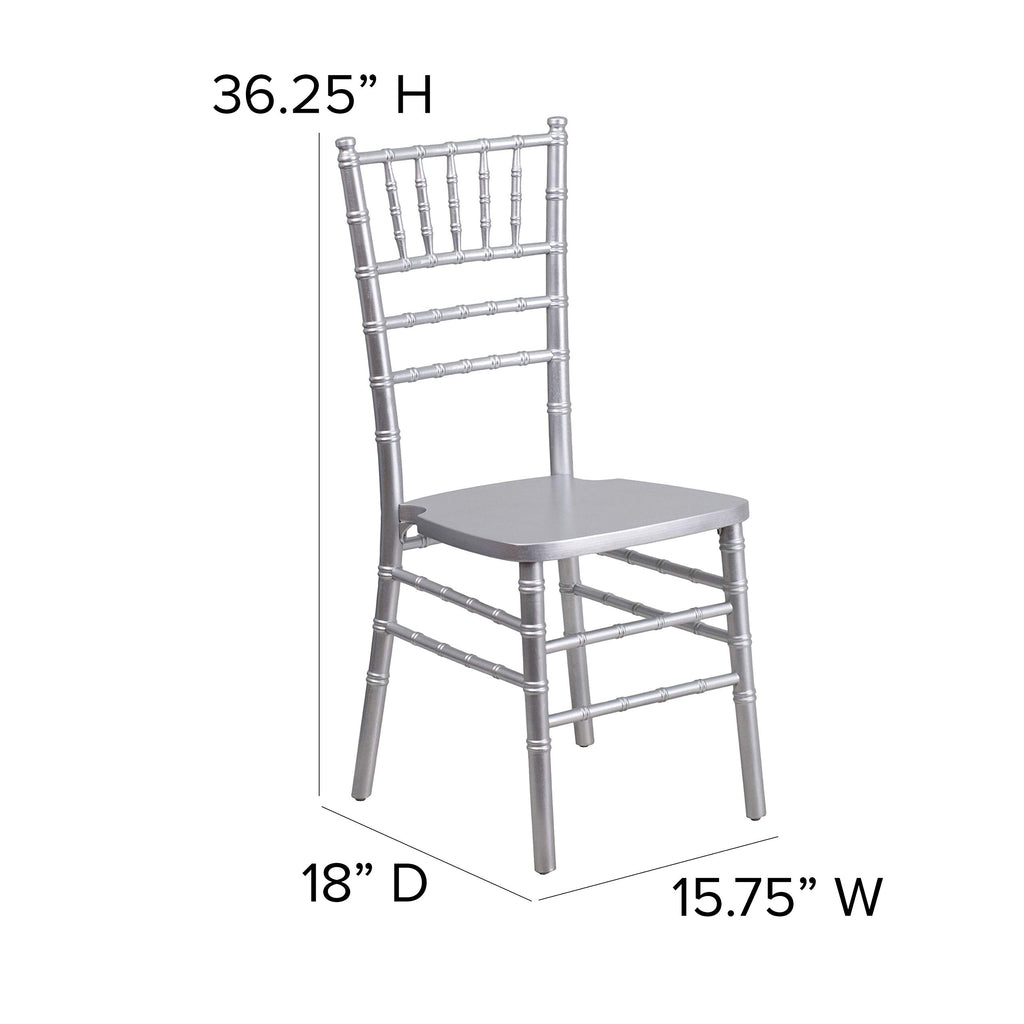Silver Wood Ballroom Chair
