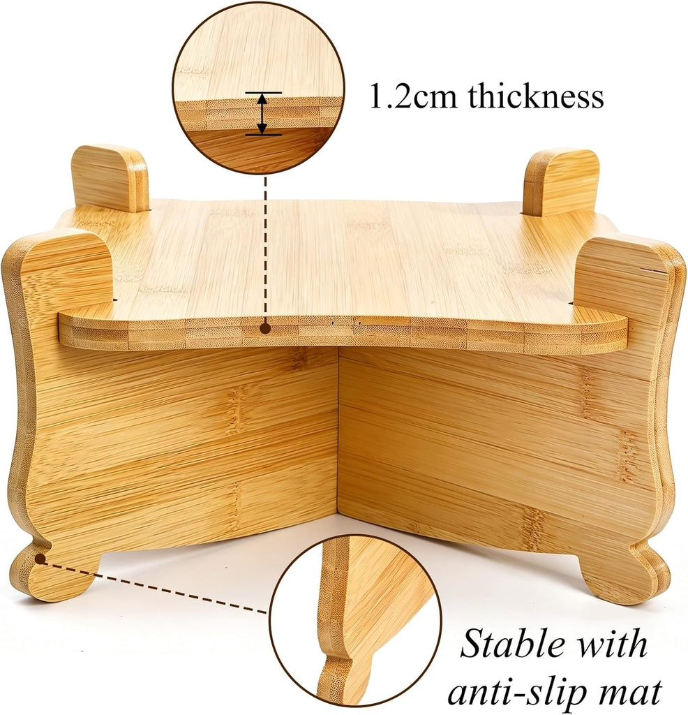 Bamboo Drink Dispenser Stand, Sturdy Wood Water Beverage Dispenser Stand, Water Jugs Pitcher Base for Parties