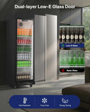 Commercial Beverage Refrigerator, 12.1 Cu.Ft Glass Door Display Refrigerator wit