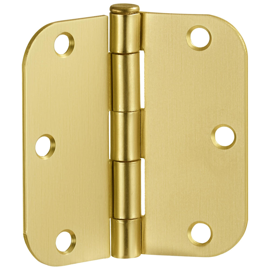 Interior Door Hinge, 3.5", Satin Brass
