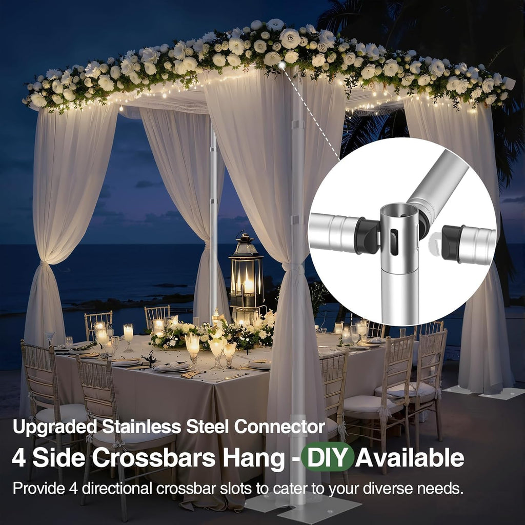 Heavy Duty Backdrop Stand 10x10 Adjustable Photo Pipe and Drape Stand