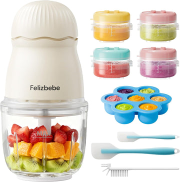 Food Maker, Small Baby Food Processor Set, 10oz Puree Blender