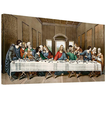 Last Supper Canvas Wall Art Leonardo da Vinci Classic Famous Art-20"x40"