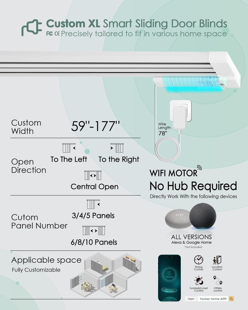 Hardwired Smart Sliding Panels, Custom Motorized Panel Track Blinds