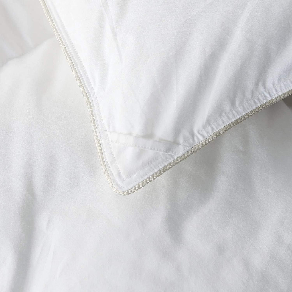 Luxurious Twin/Twin XL Size Goose Down Fiber Waterfowl Feather Fiber Comforter Duvet, 100% Egyptian 