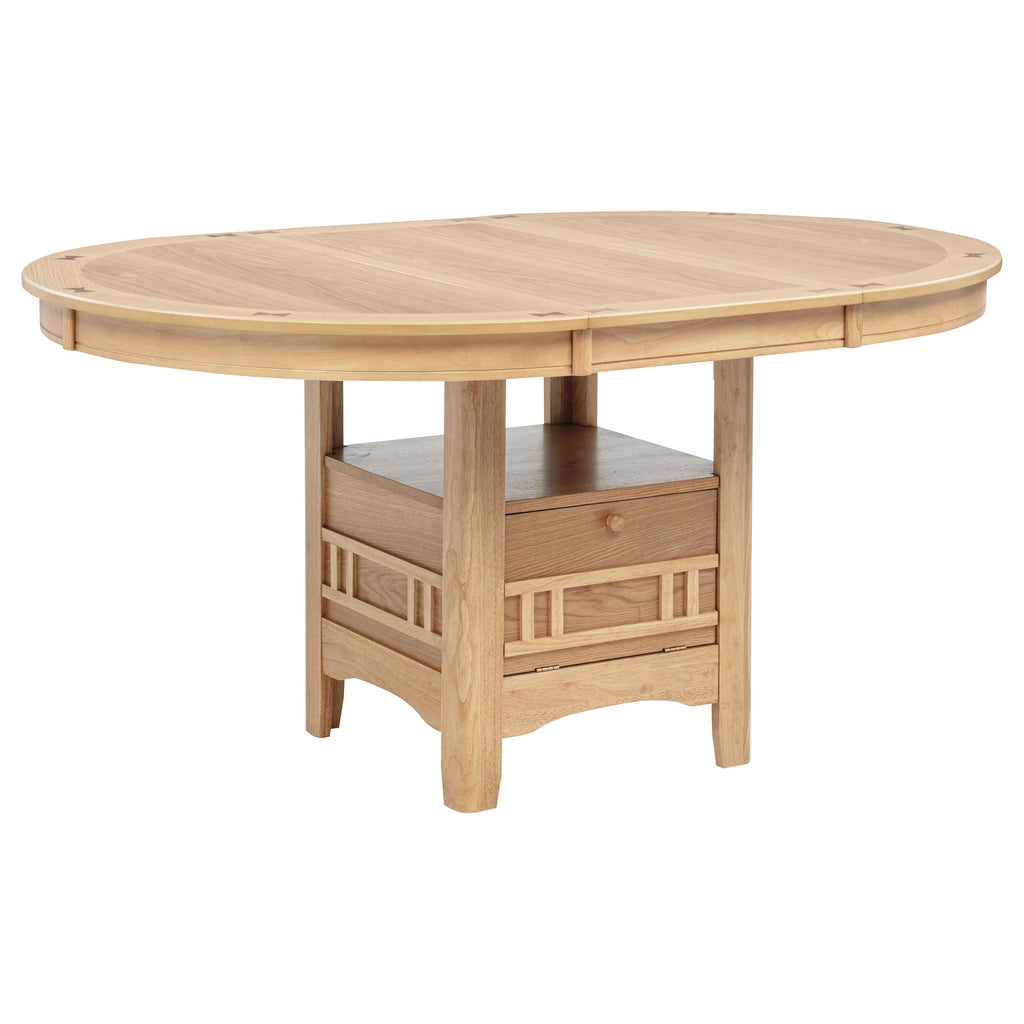 Lavon 5-Piece Extendable Oval Dining Set, Light Oak
