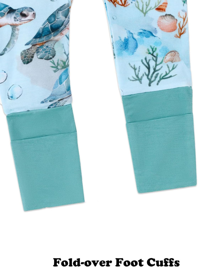 Viscose of Bamboo Convertible Footie Pajamas for Boys Girls